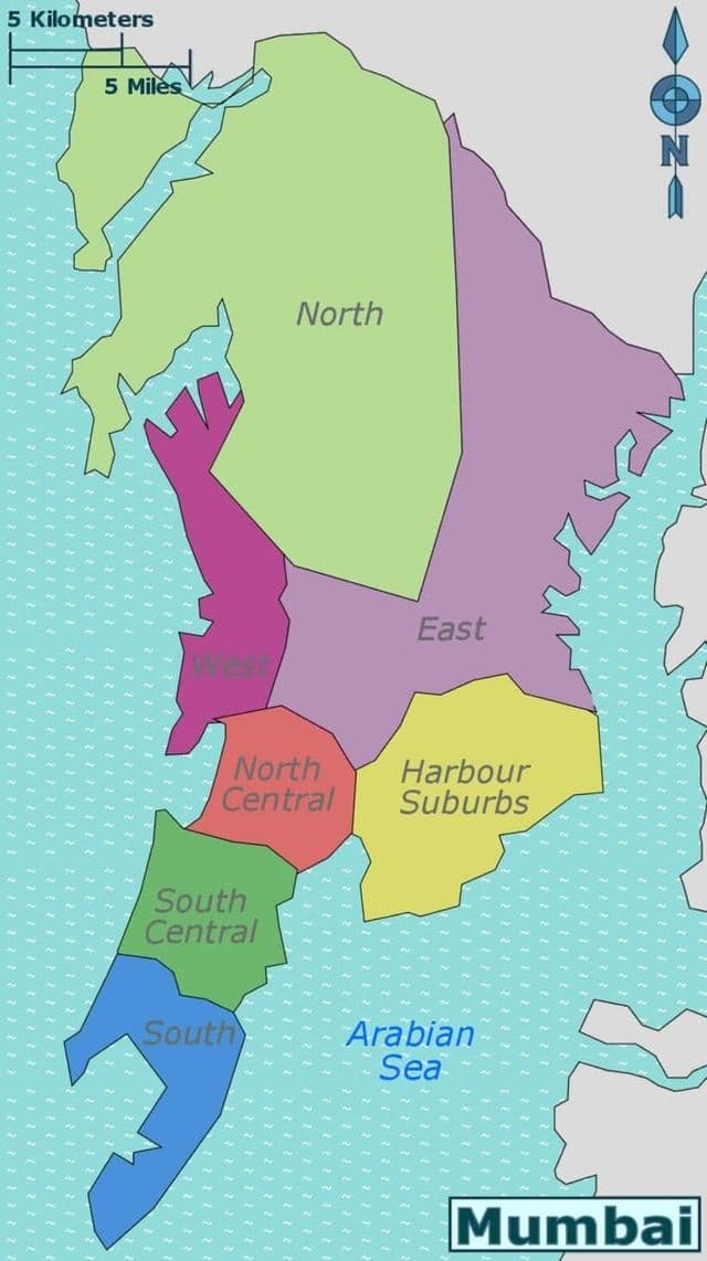 孟买-孟买附近地图