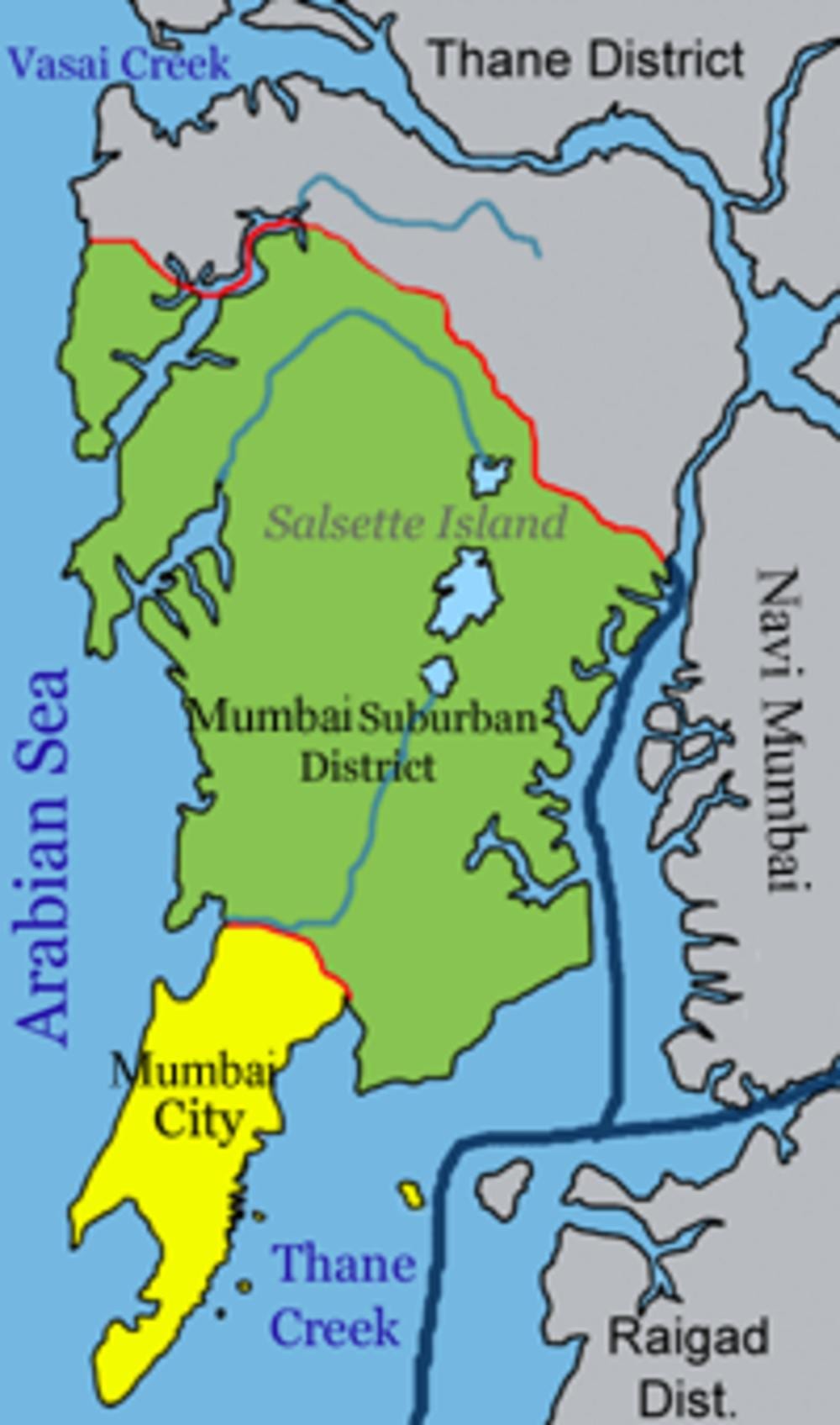 孟买-孟买区地图