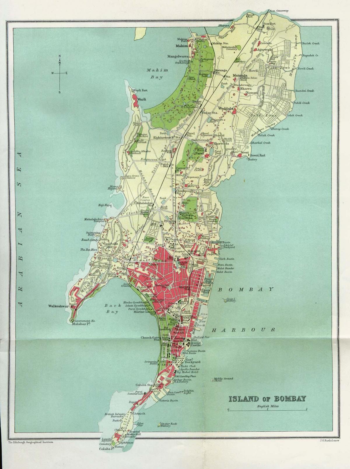孟买-孟买古董地图