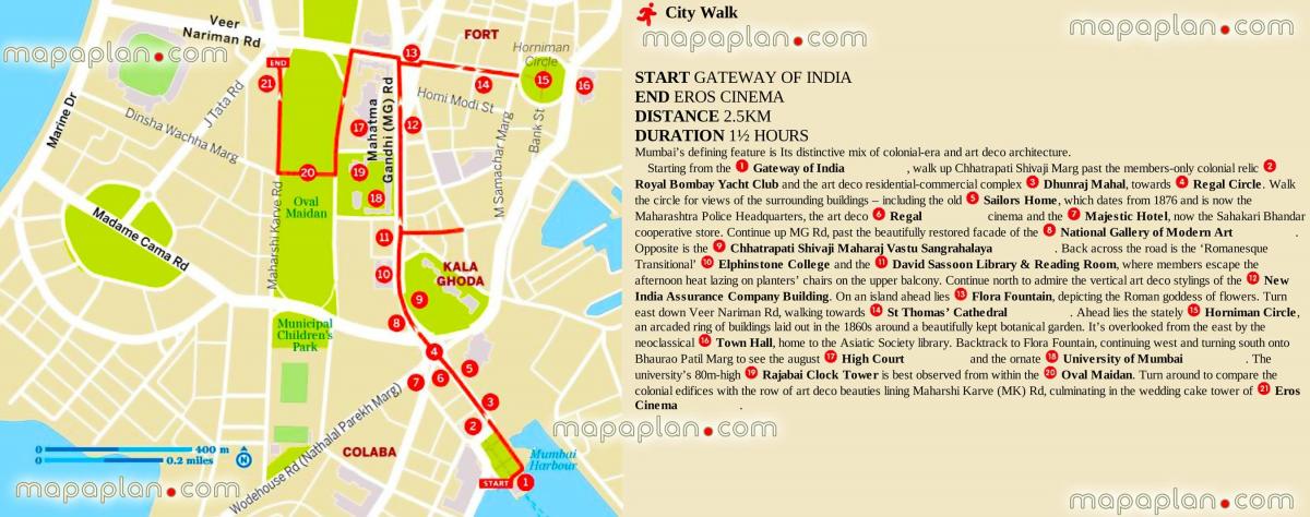 孟买--孟买步行旅游地图